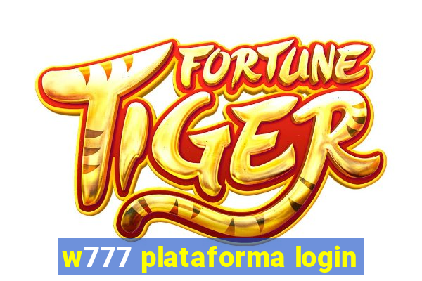 w777 plataforma login